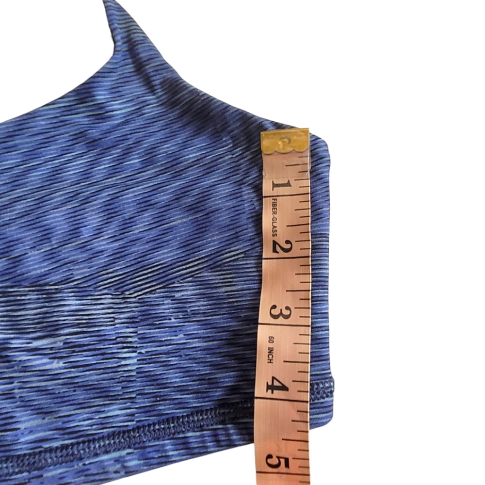 Lululemon Free To Be Strappy Yoga Bra Space Dye Sapphire Blue Size 12 - Picture 10 of 13
